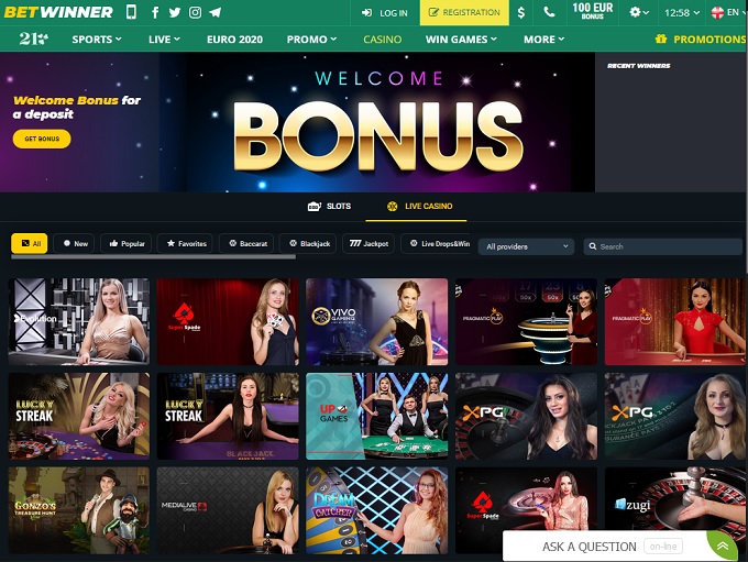 โบนัสและโปรโมชั่นคาสิโน Betwinner